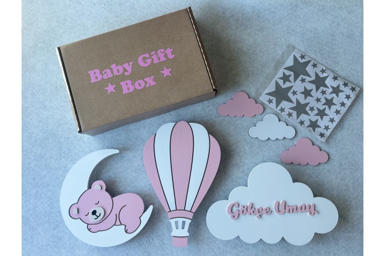 PinkLove 3'lü Lamba Bebek Hediye Kutusu